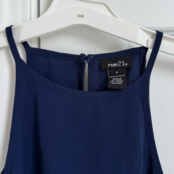 Rue21 Blue Asymmetrical Embellished Tank Top - Picture 3 of 5